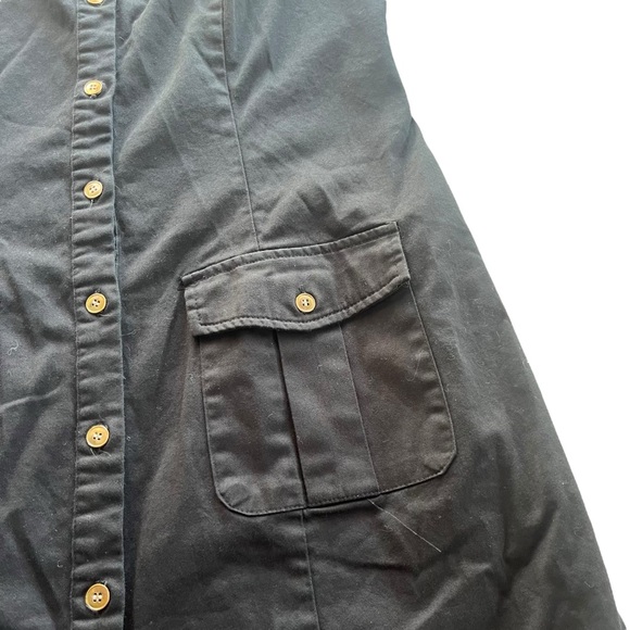 Spense Women’s Sz 8 Black Collar Sleeveless Button Front Knee Length Dress 74835 - Picture 7 of 16